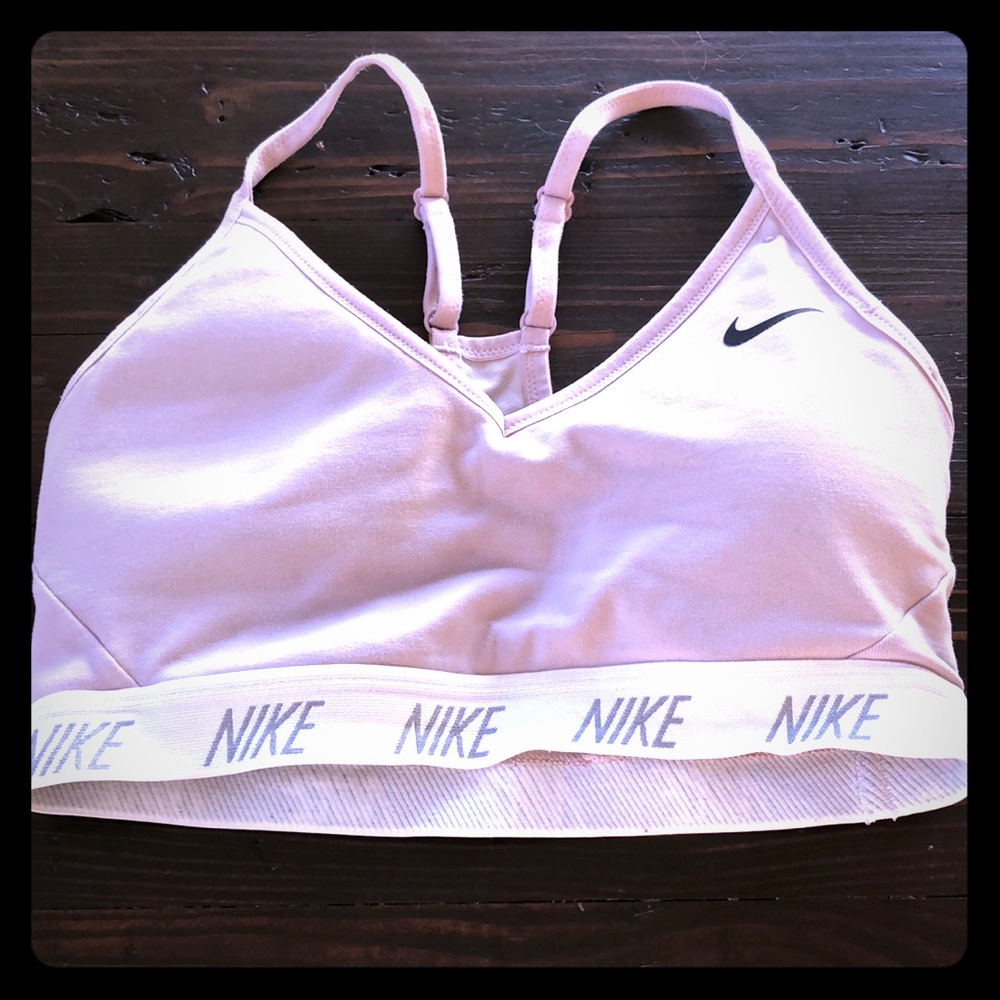 Light pink Nike padded sports bra